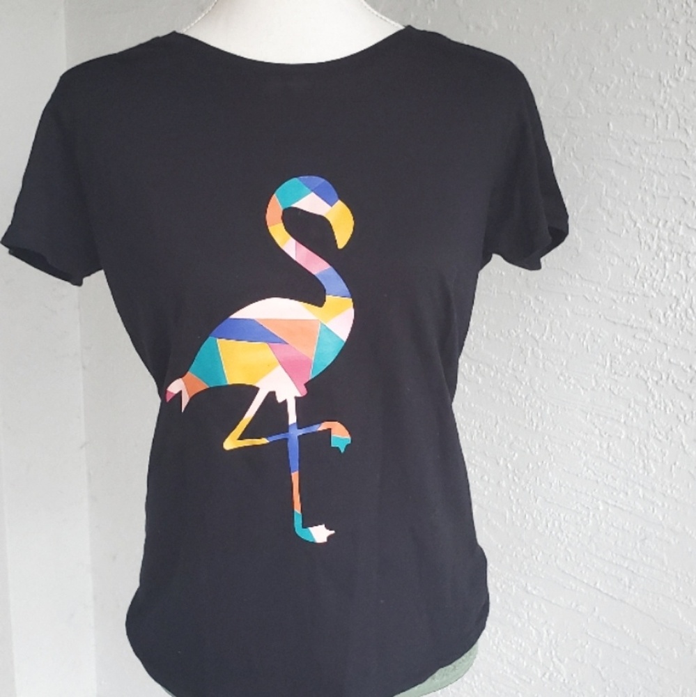 Black Flamingo T-shirt NWOT